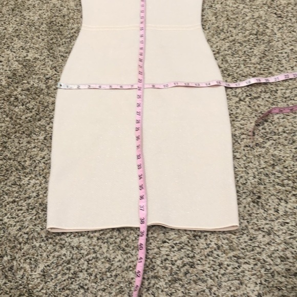 D. Exterior Bodycon Dress Size Small Pink Silver Metallic Glitter Wool Blend - Picture 9 of 12